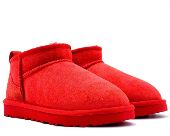 UGG WOMEN'S CLASSIC ULTRA MINI SAMBA RED