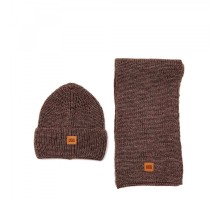 Chunky Rib Knit Beanie Sen Chocolate