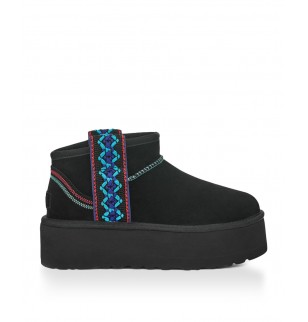 Ugg Ultra Mini Braid Platform-Black