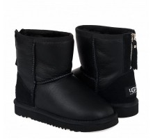 Kids Zip Metallic Black