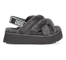 UGG DISCO COLOR SLIDE CHARCOAL