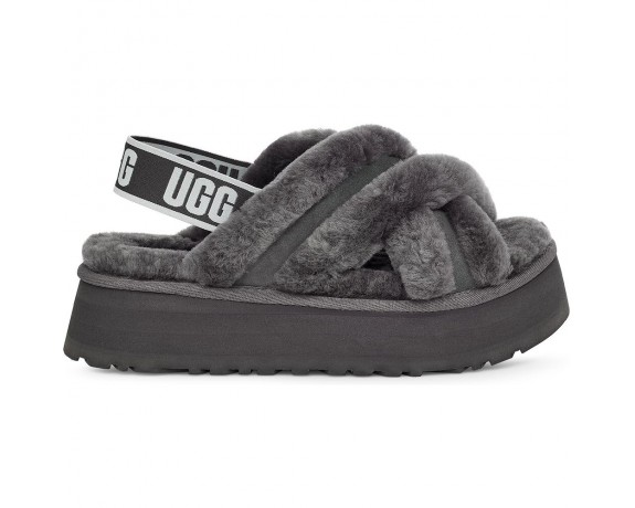 UGG DISCO COLOR SLIDE CHARCOAL