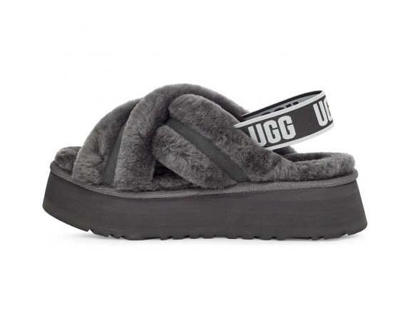 UGG DISCO COLOR SLIDE CHARCOAL