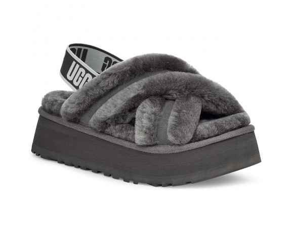 UGG DISCO COLOR SLIDE CHARCOAL