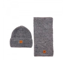 Chunky Rib Knit Beanie Sen Grey