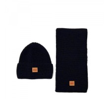 Chunky Rib Knit Beanie Sen Black