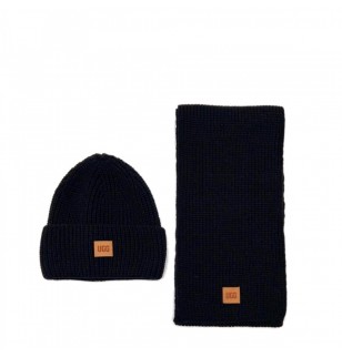 Chunky Rib Knit Beanie Sen Black