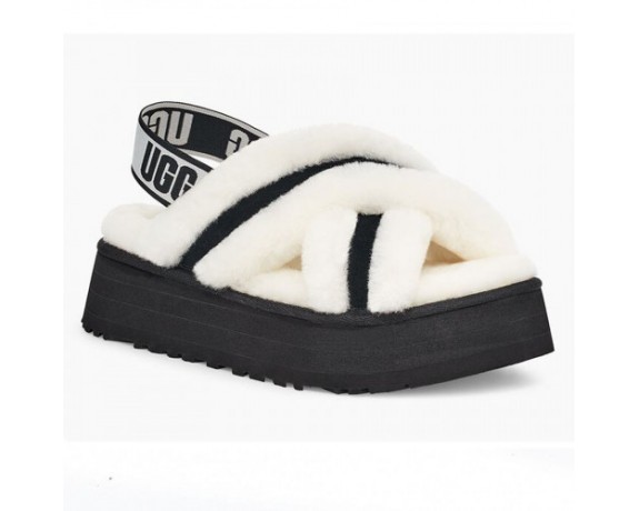 UGG DISCO COLOR SLIDE WHITE