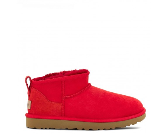 UGG WOMEN'S CLASSIC ULTRA MINI SAMBA RED